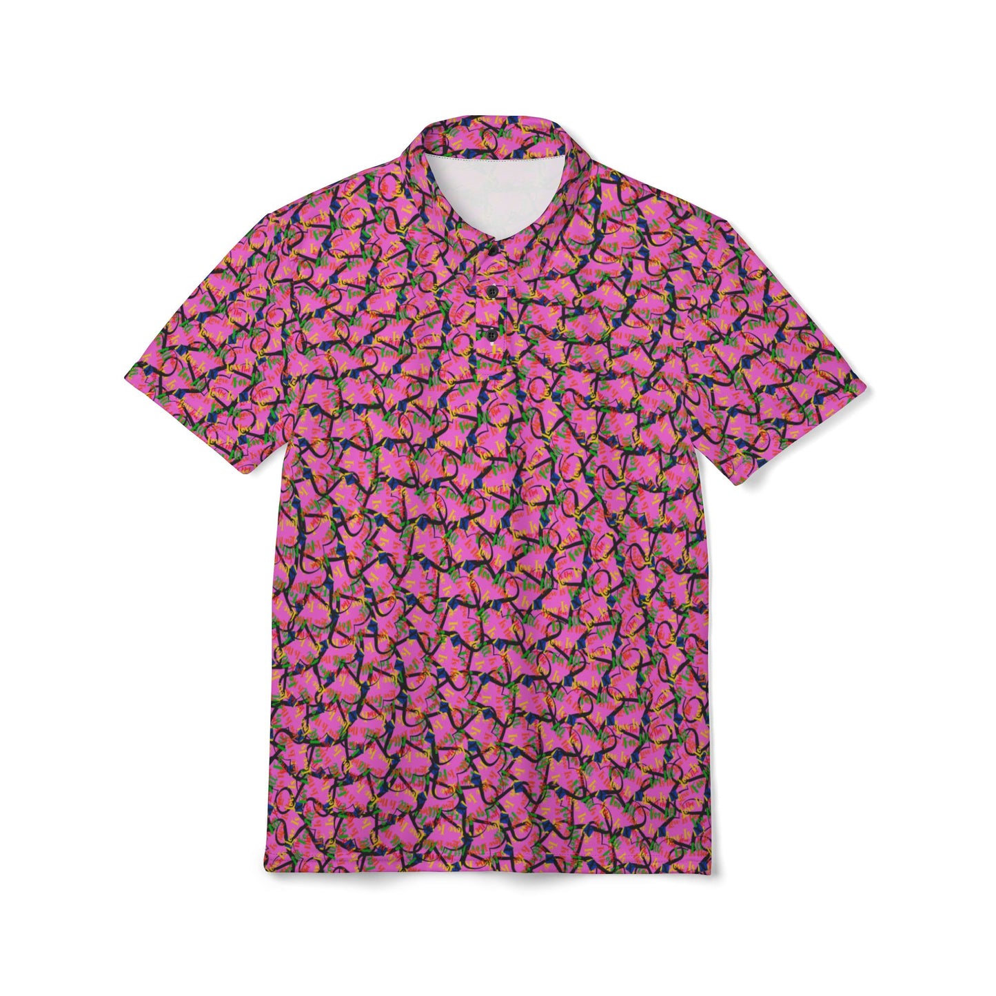 LINFA Chaos Unisex Polo Shirt Pink 2