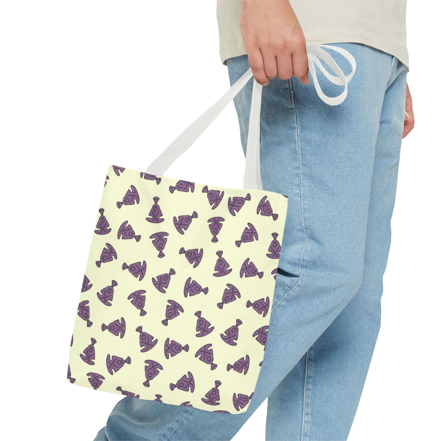 Buddha Tilt Tote Bag Pale Yellow