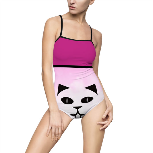 Women's One-piece Swimsuit KittyKat Feed Me