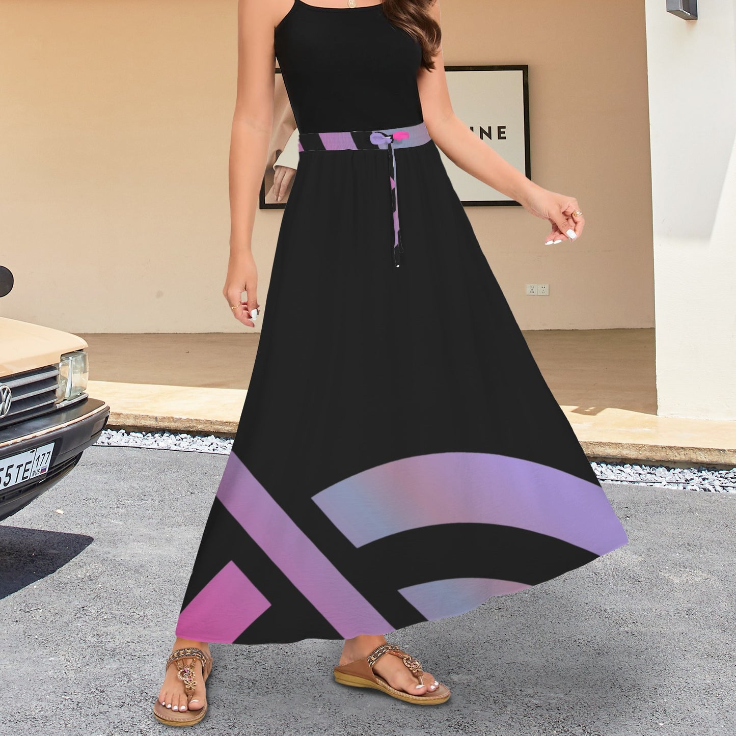 Long Skirt Black Disc