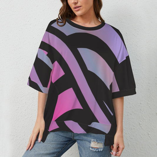 Let's Connect Hem T-Shirt black