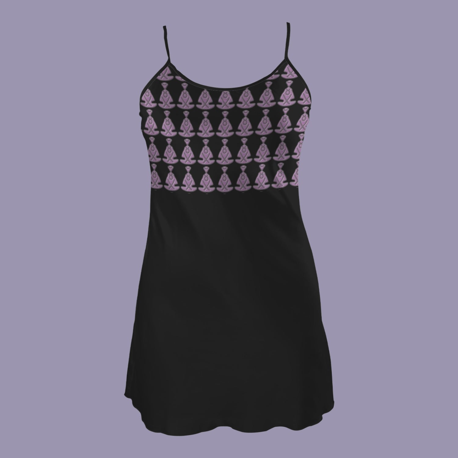 Buddha Pattern/Black Nightgown