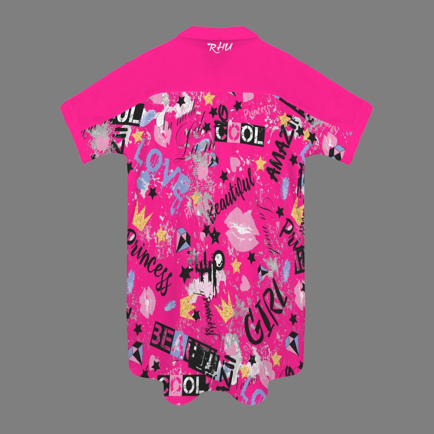 Feel Amazing T-Shirt Dress Hot Pink
