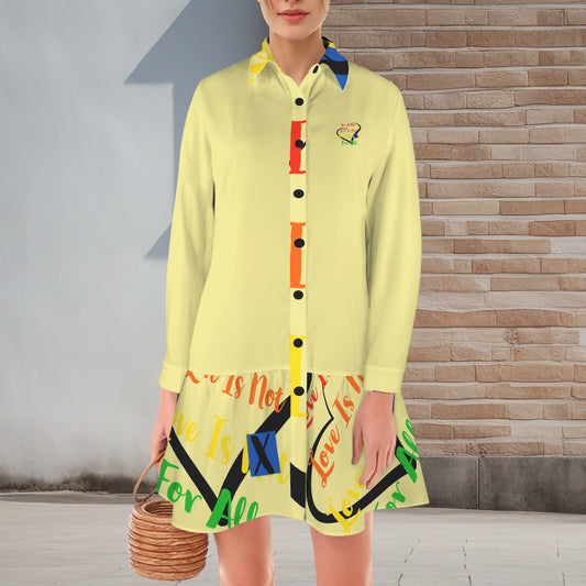LINFA T SHIRT DRESS PALE YELLOW  HEART