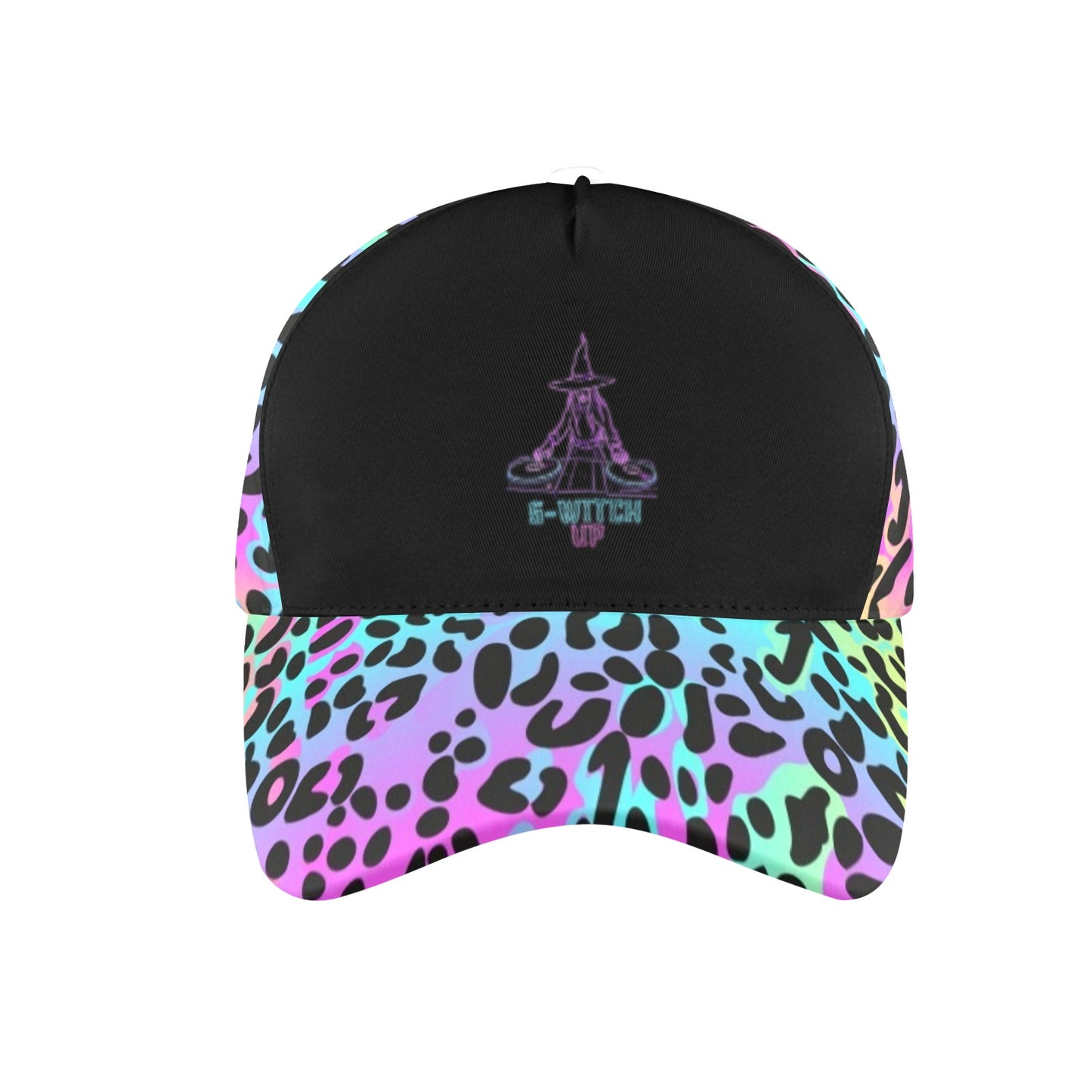 S-WITCH UP Neon Logo Multi Leopard Snapback Cap