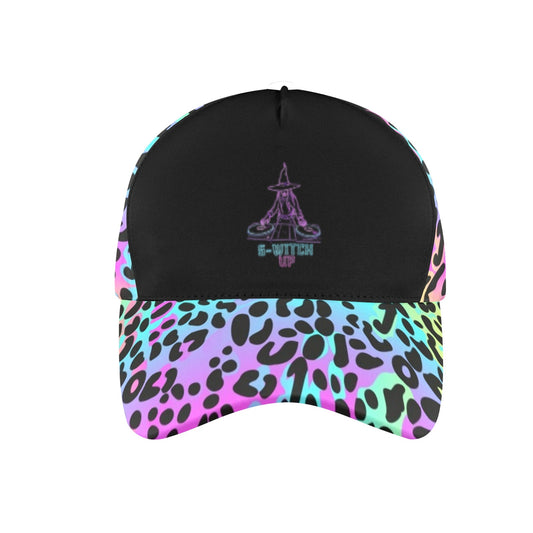 S-WITCH UP Neon Logo Multi Leopard Snapback Cap