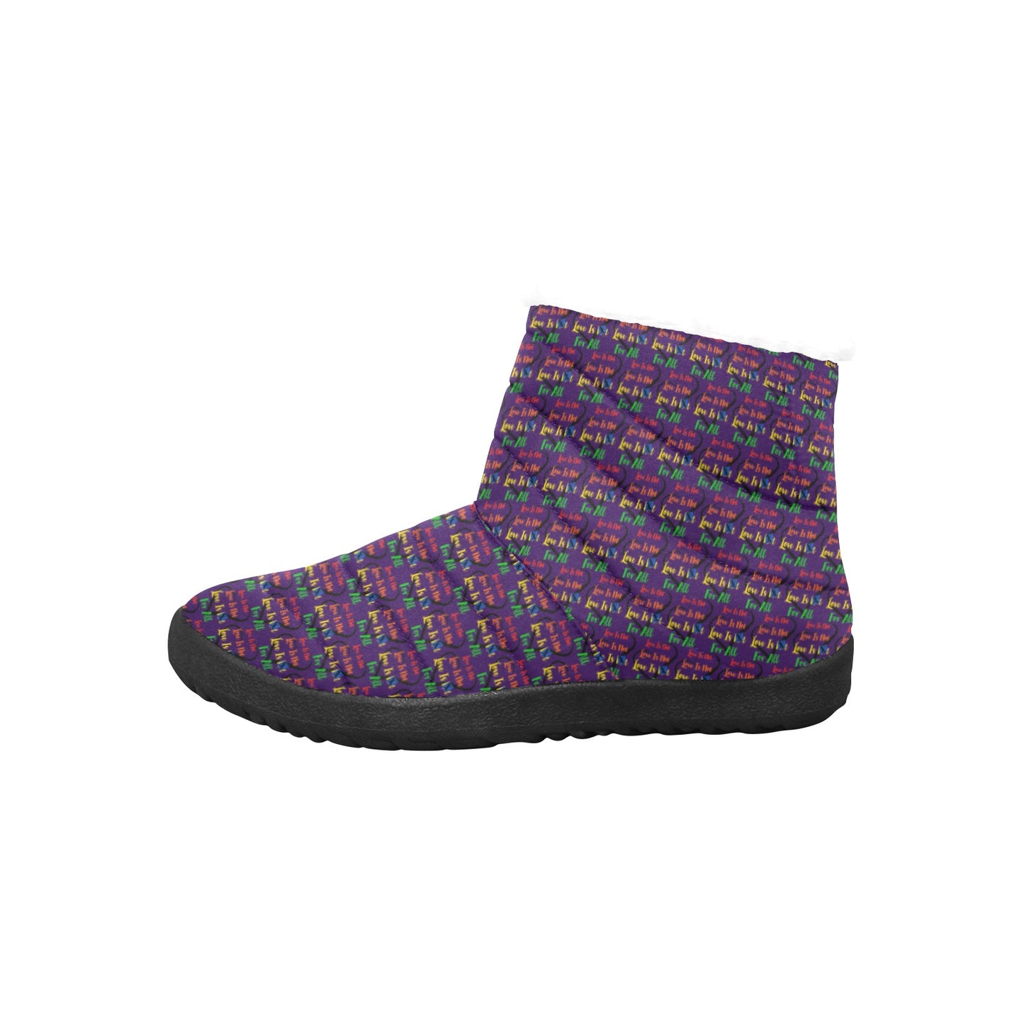 LINFA Little Hearts Women's Padded Shoes Purple