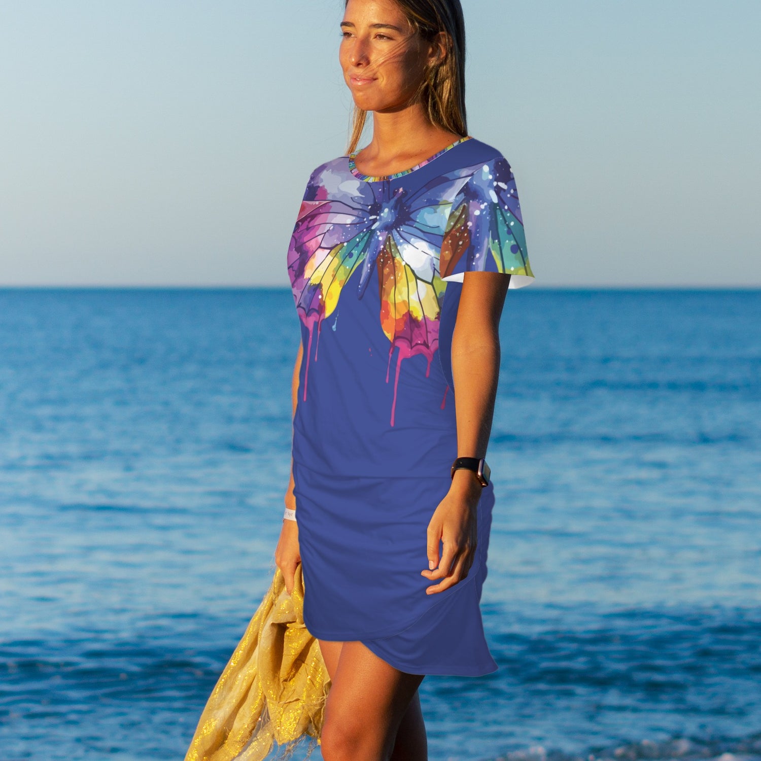 Butterfly Blue Bodycon Dress