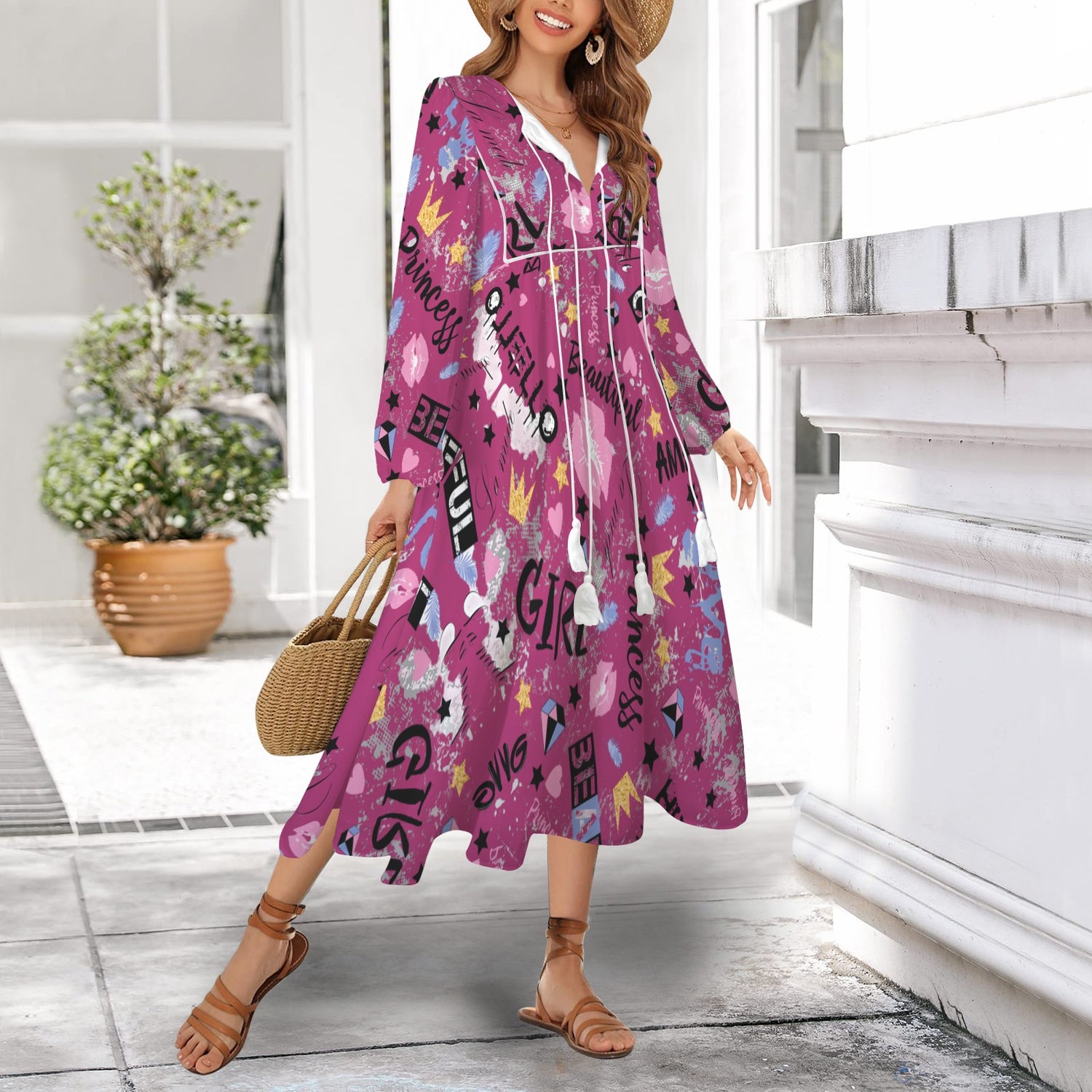 Be Amazing Long Dress Mauve