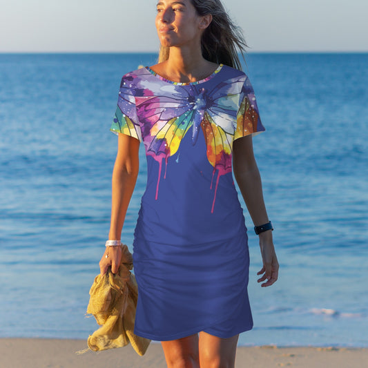 Butterfly Blue Bodycon Dress