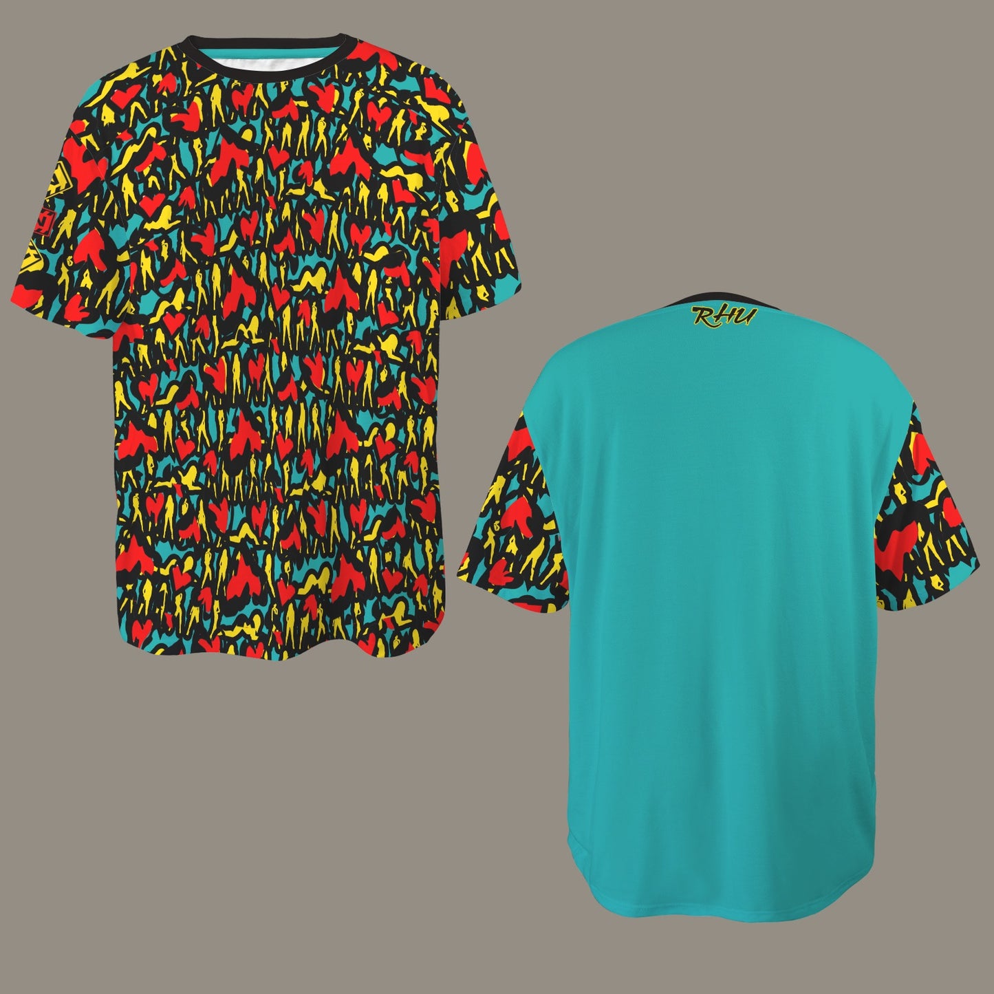 Mosquitoes Hearts Verde Acqua T-shirt - Caution Sleeve