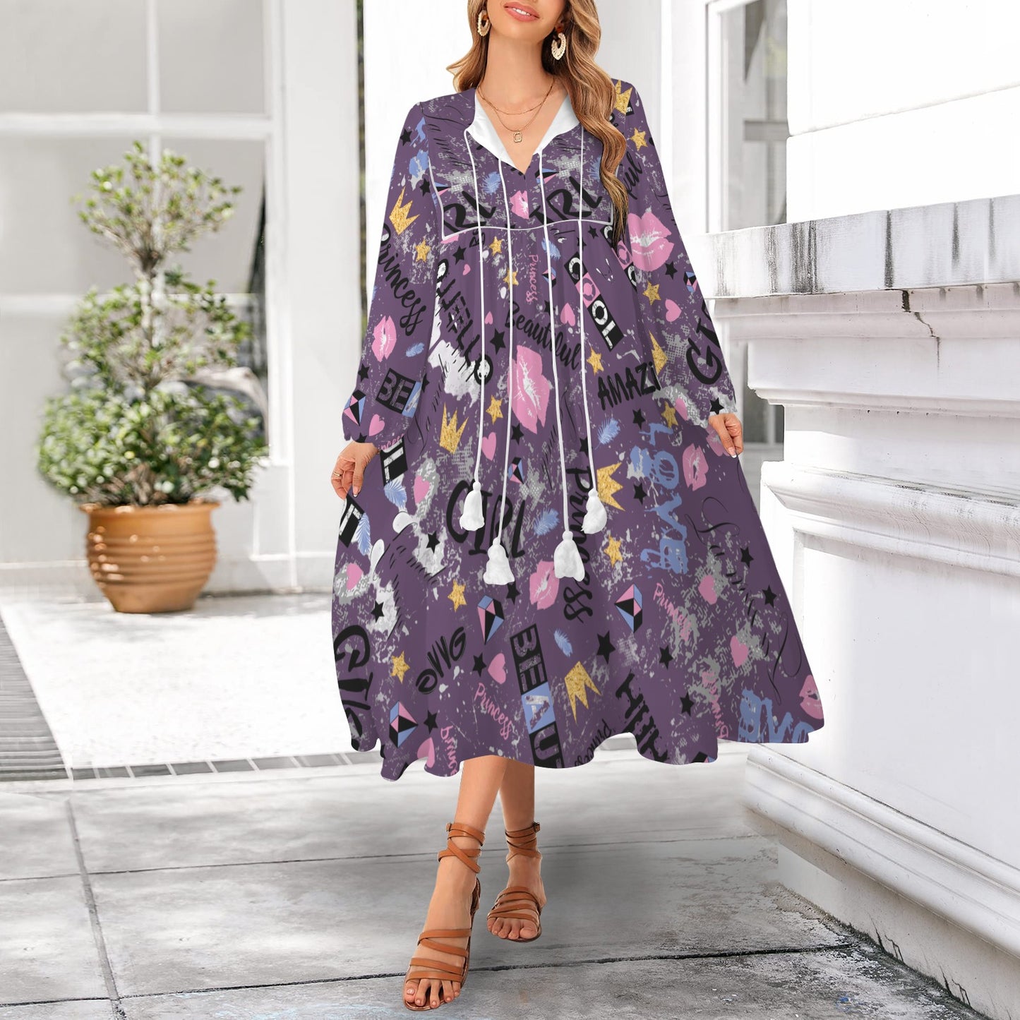 Be Amazing Long Dress Violet