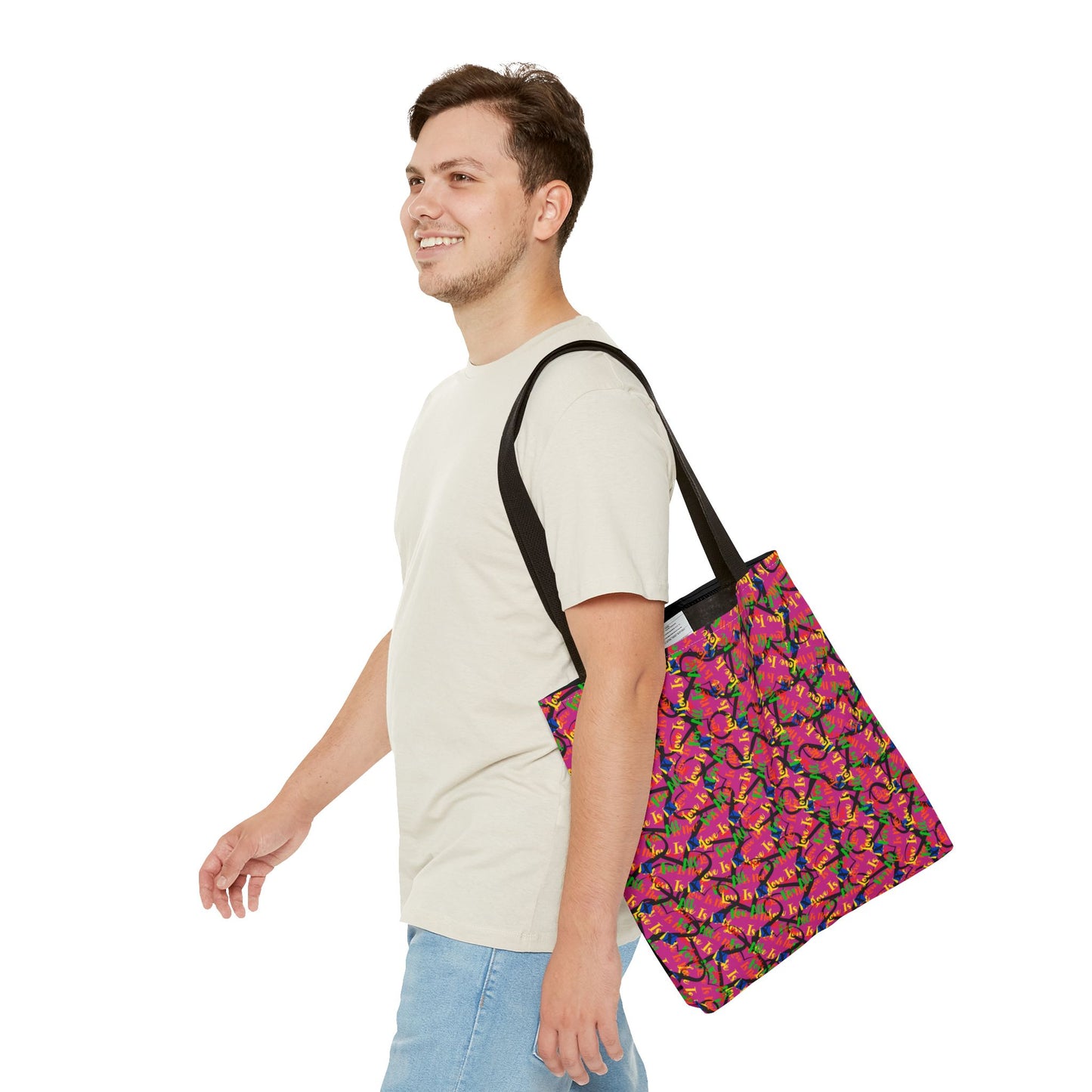 LINFA Chaos In The Heart Tote Bag Hot Pink  (Made in Germany)