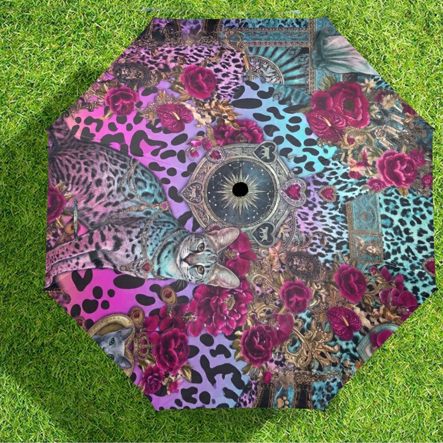 turchese leopard Savannah umbrella