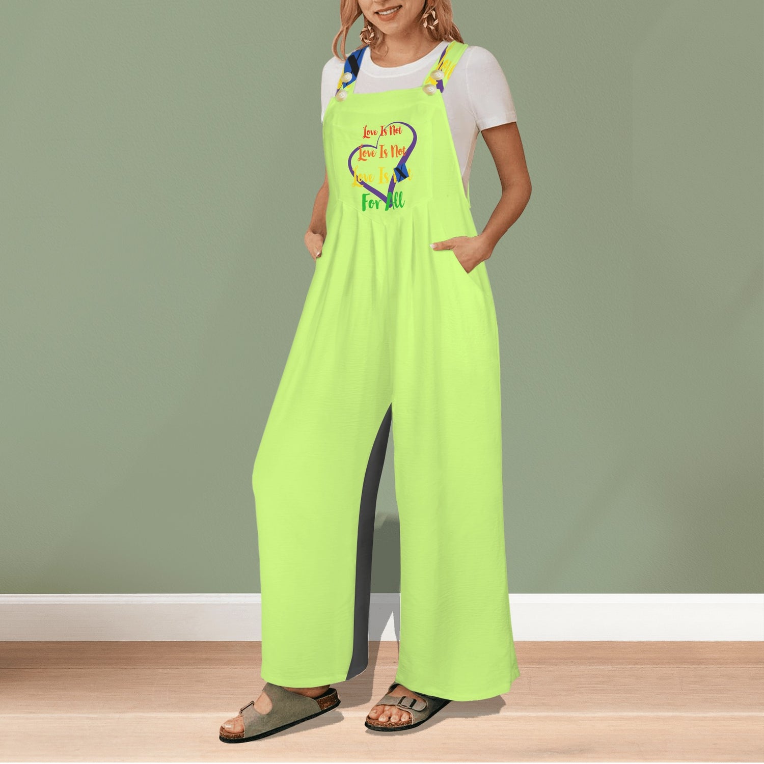 LINFA Jumpsuit Pale Green Charcoral