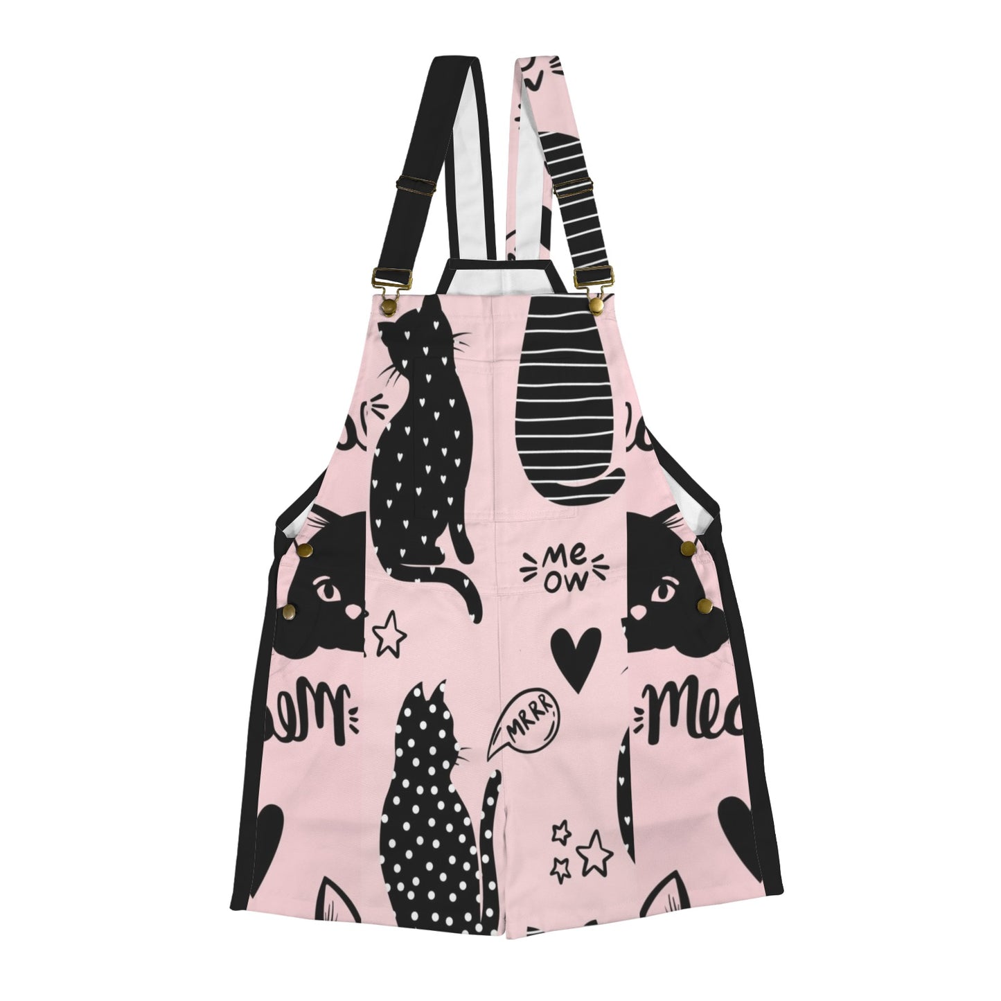 Black Cat Patchwork Short Romper