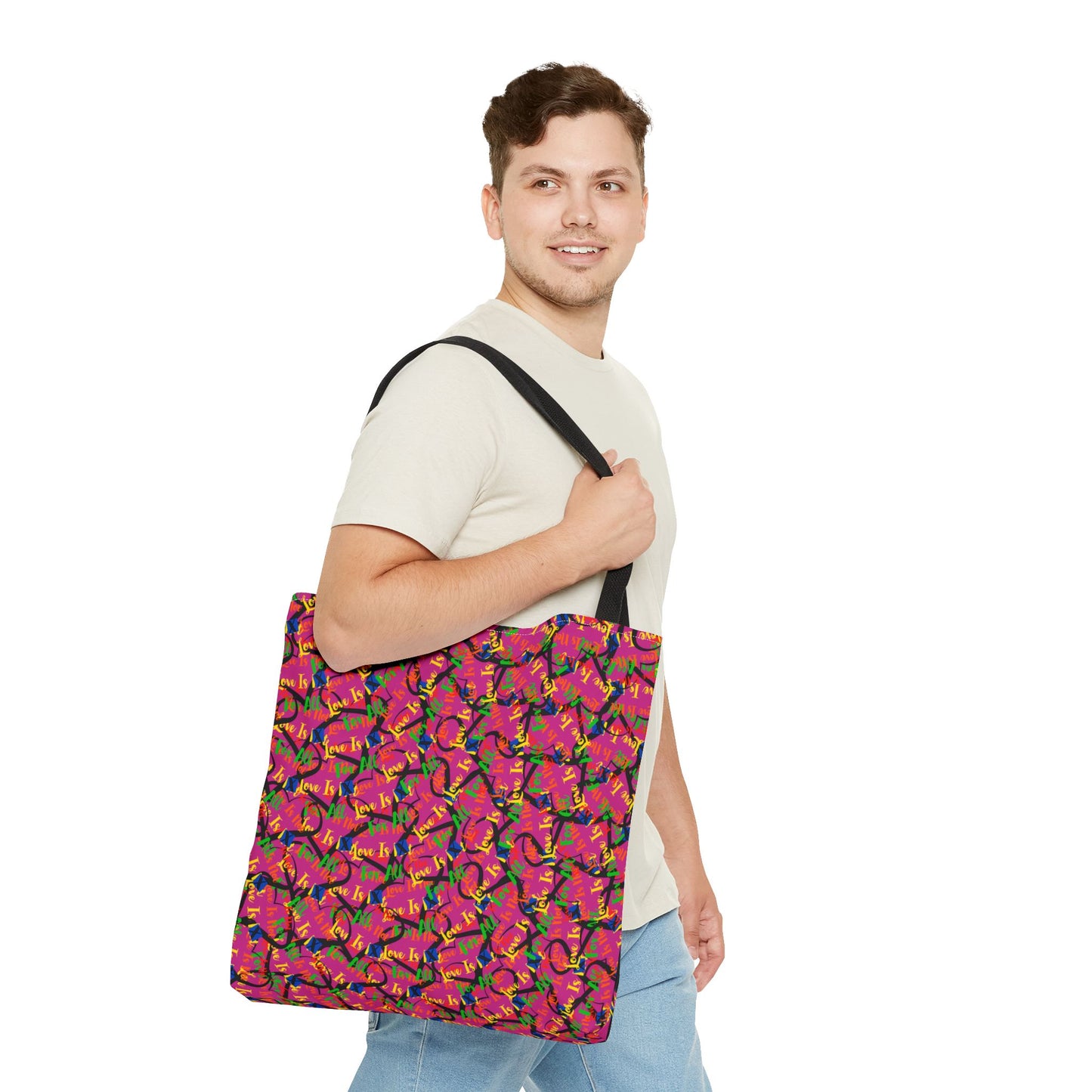 LINFA Chaos In The Heart Tote Bag Hot Pink  (Made in Germany)