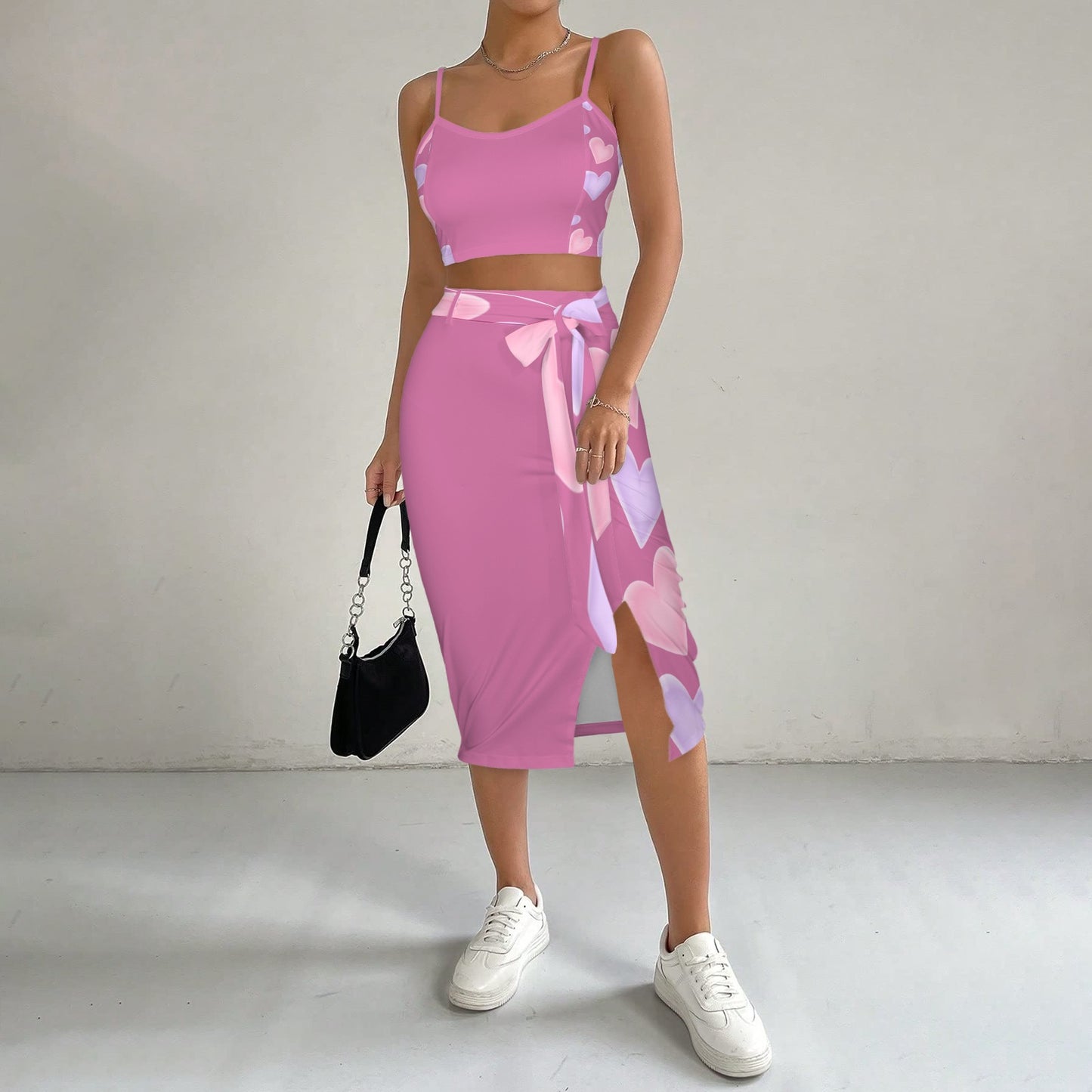 Cami Skirt Pink Light  Hearts