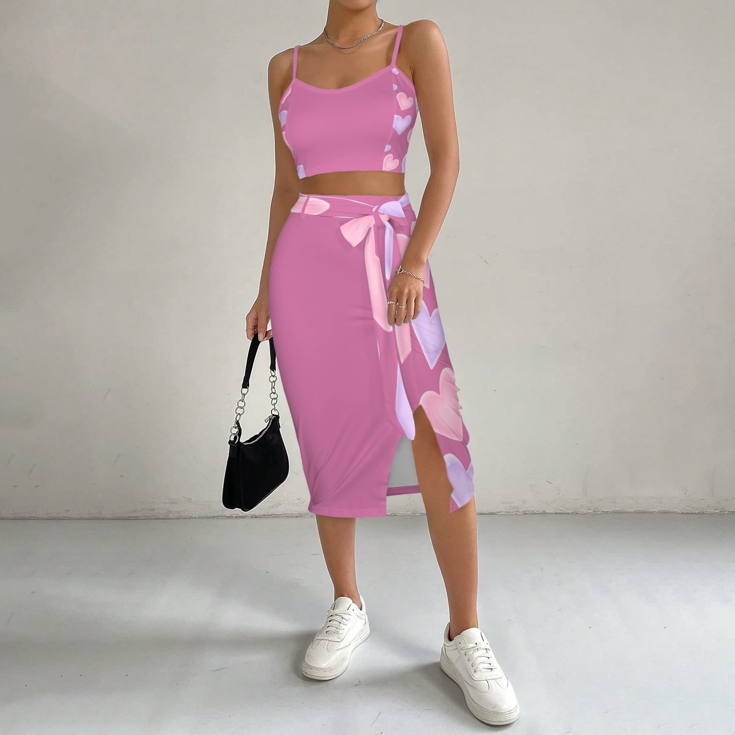 Cami Skirt Pink Light  Hearts