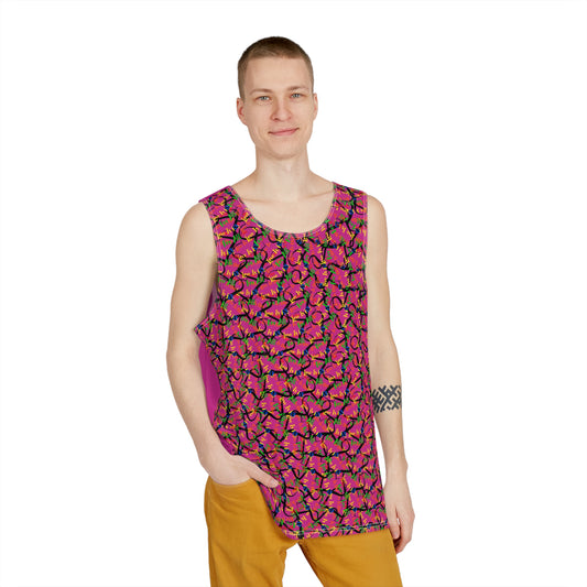 Chaos In The Heart Men's Tank Pink