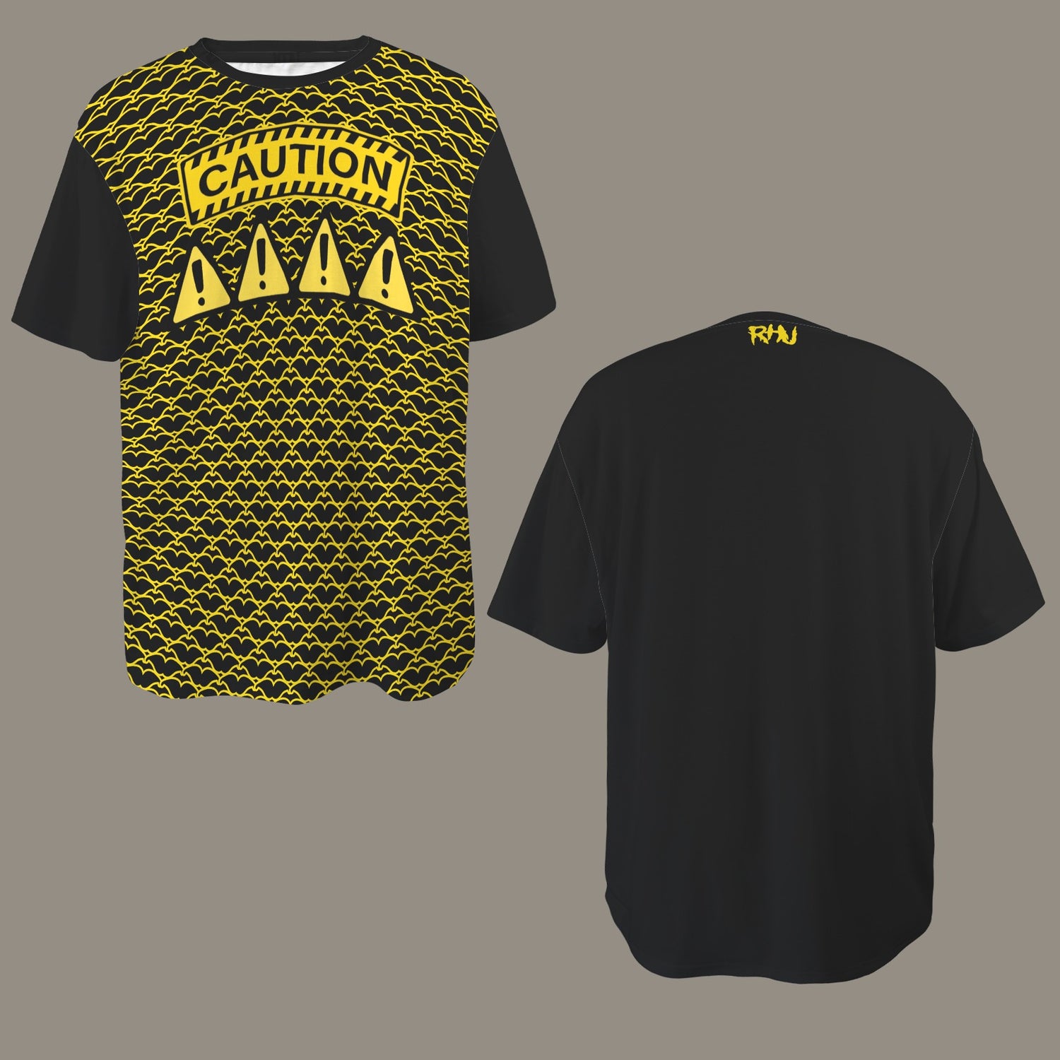 CAUTION T-SHIRT -YELLOW MOUTHS / SIGNS