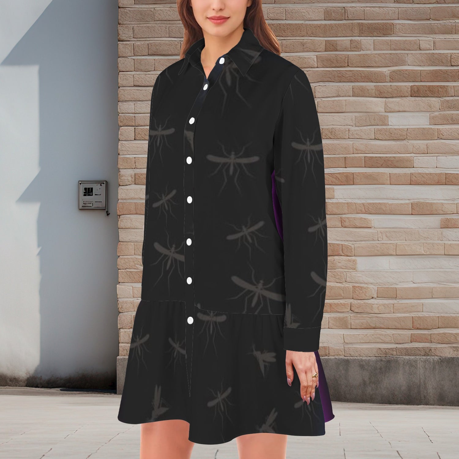 Mosquitoes T Shirt Dress Long Sleeve