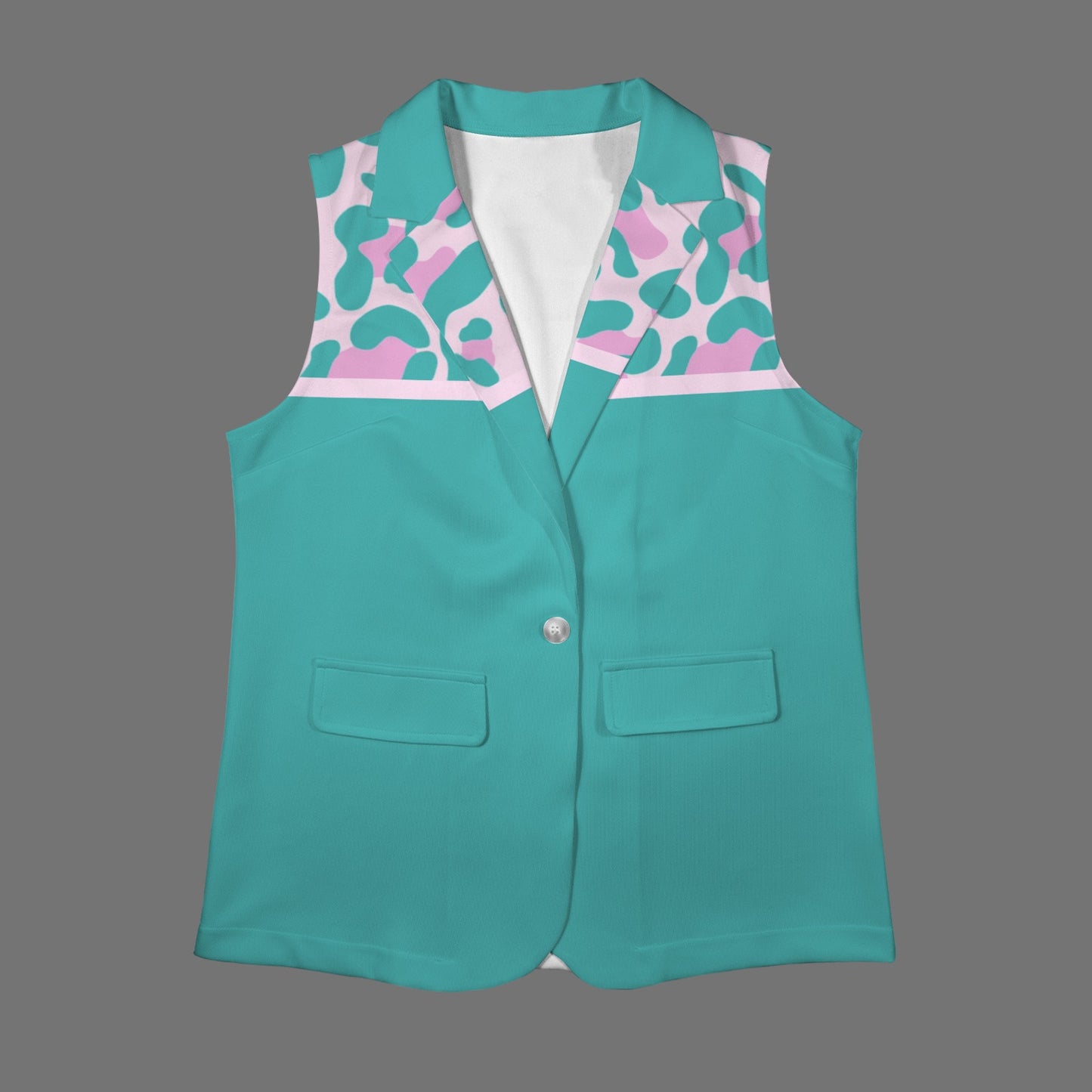 Gilet mamma Yellow Pink Leopard Aqua