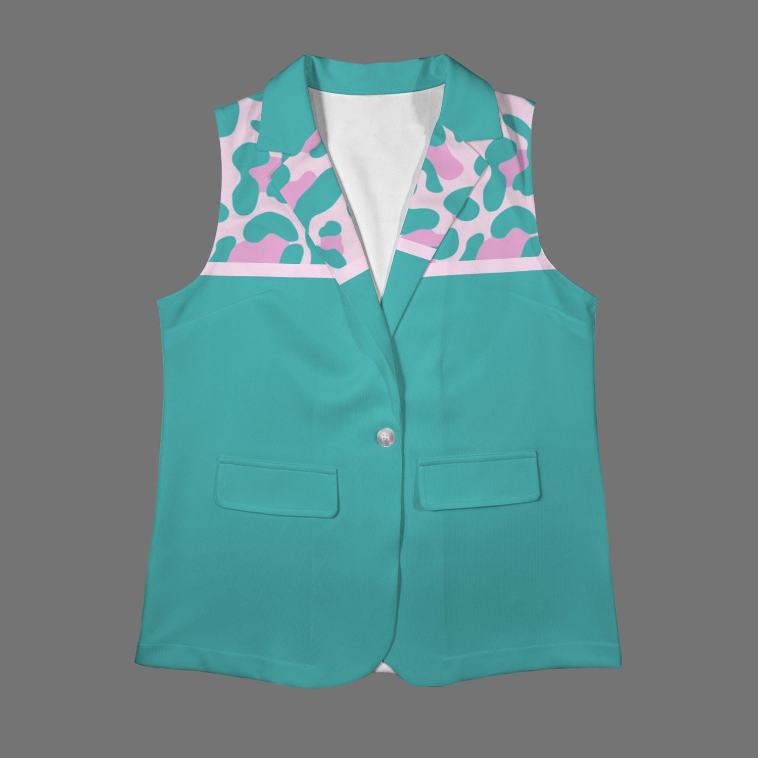 Gilet mamma Yellow Pink Leopard Aqua