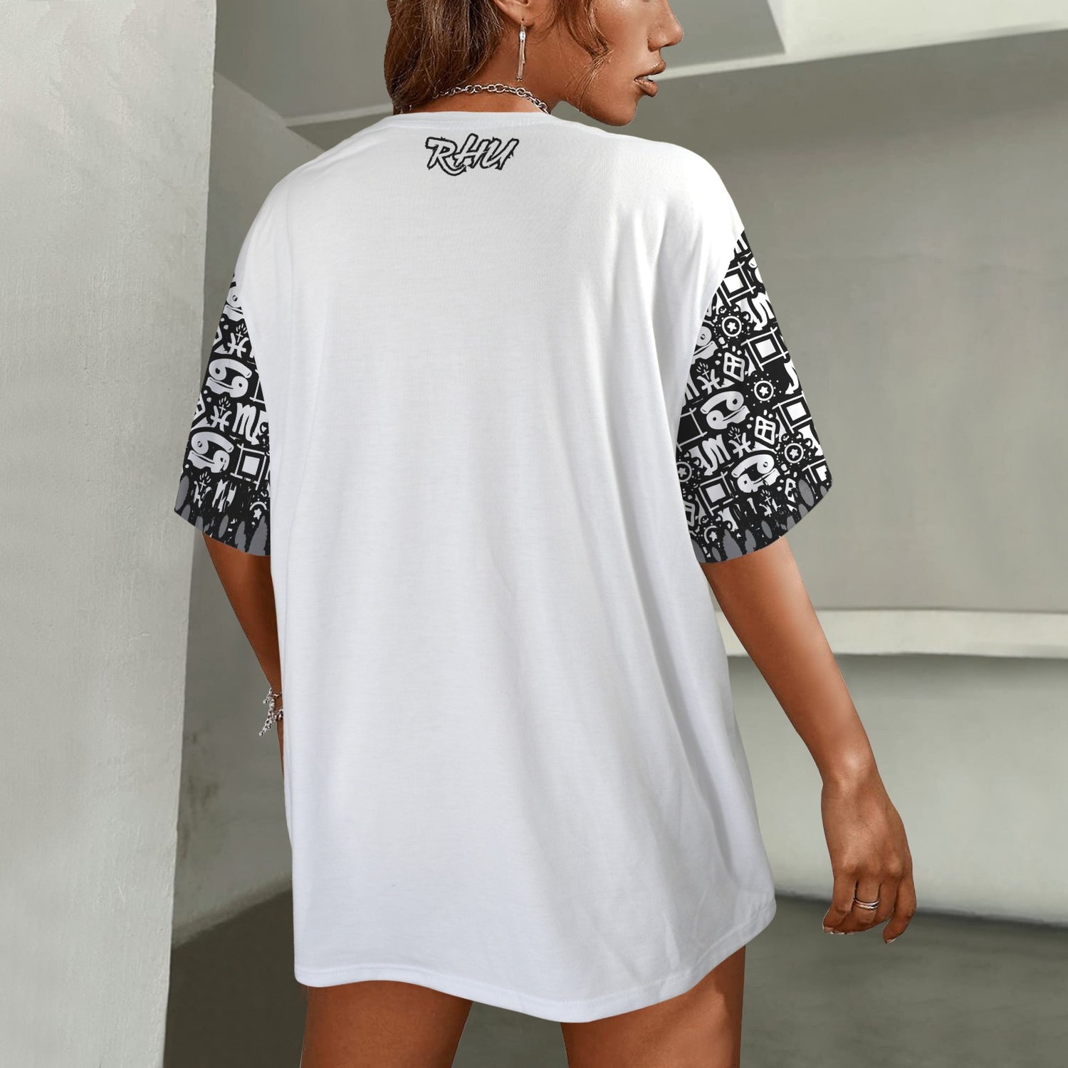 Hidden Name T-shirt Grey White Ransie