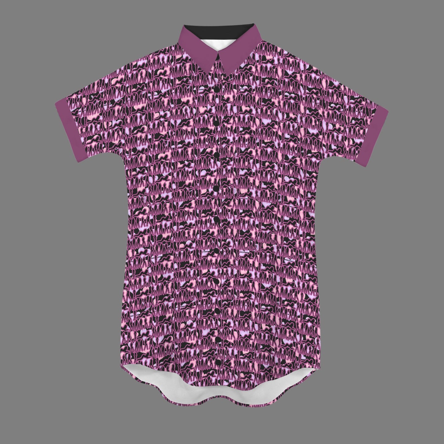 Mosquitoes T Shirt Dress Purple Black