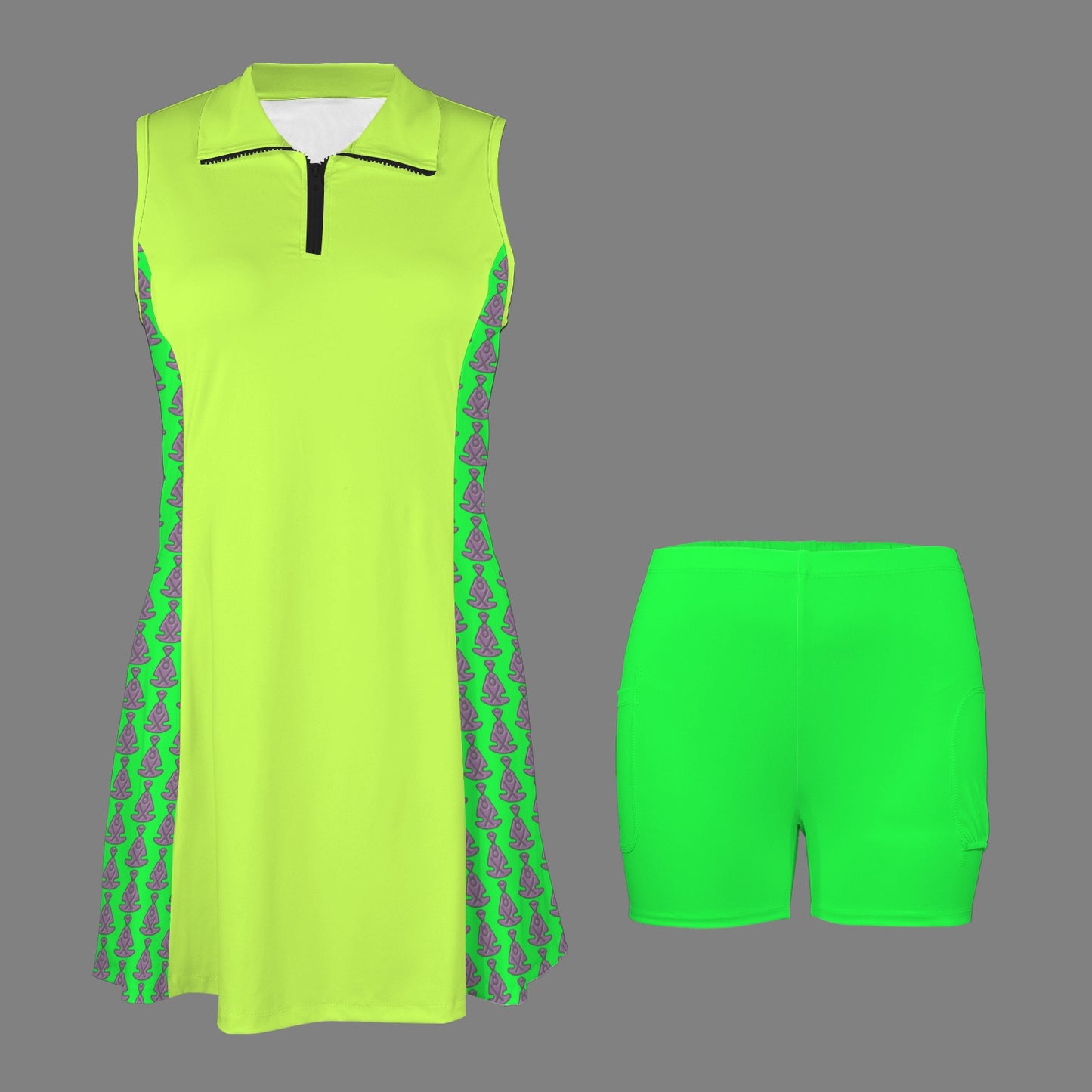 Activedress Yellow Green Buddha Pattern 2 Sides