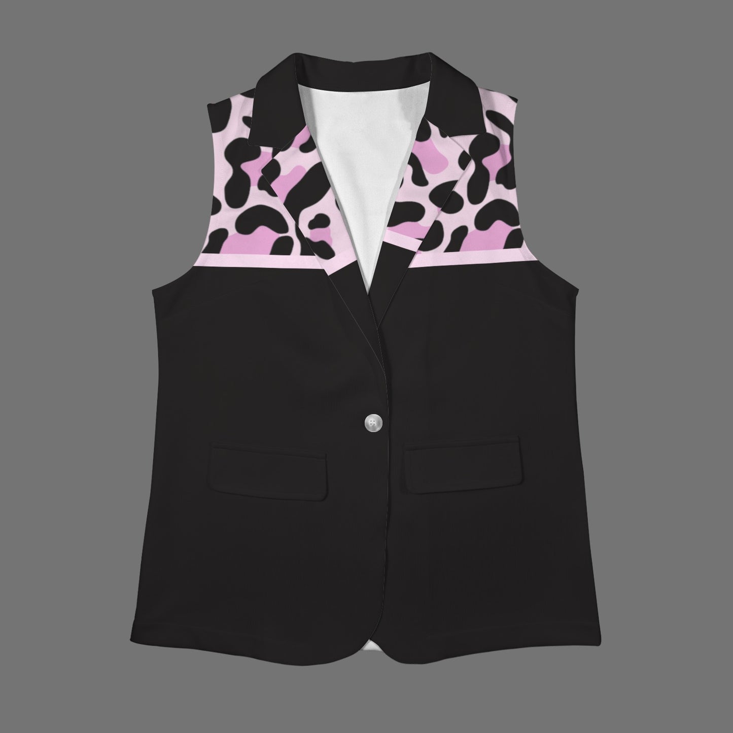 Gilet mamma Black Pink Leopard