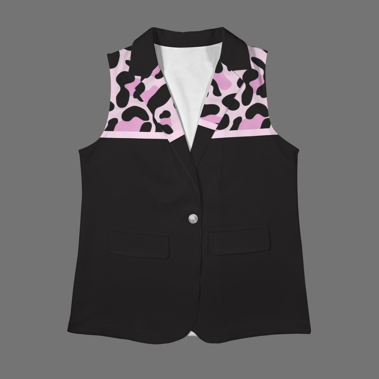 Gilet mamma Black Pink Leopard