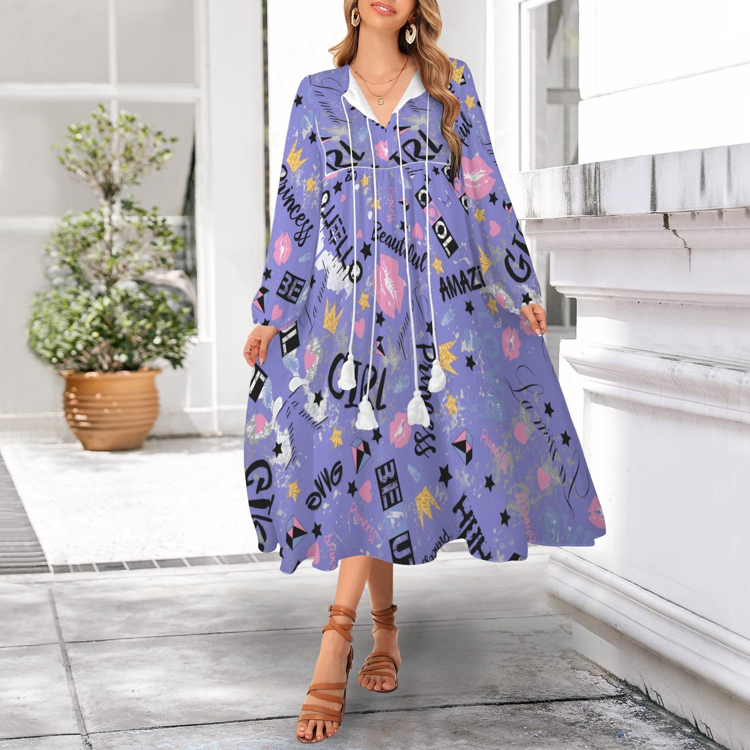 Be Amazing Long Dress Blue