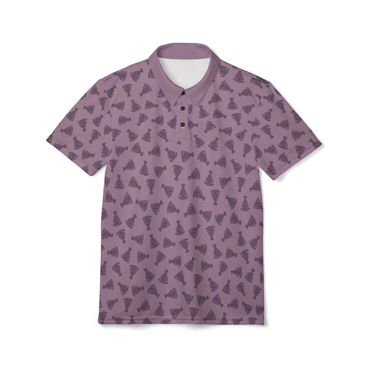 Buddha Tilt Unisex Polo T-Shirt  Light Mauve
