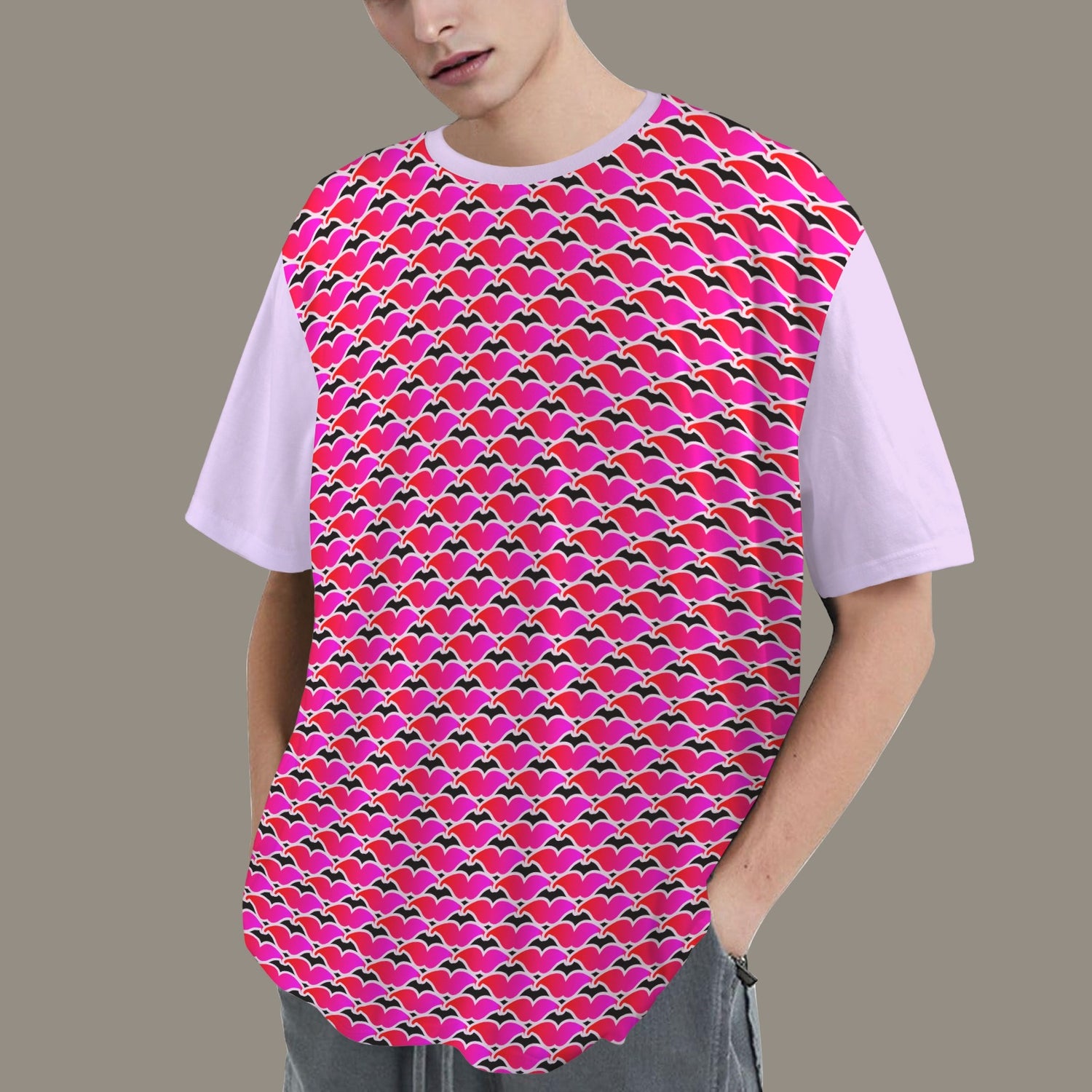 SE SON ROSE T-SHIRT -MOUTHS  SOLID LILAC BACK