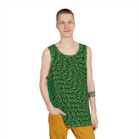 Chaos In The Heart Men's Tank Dark Green