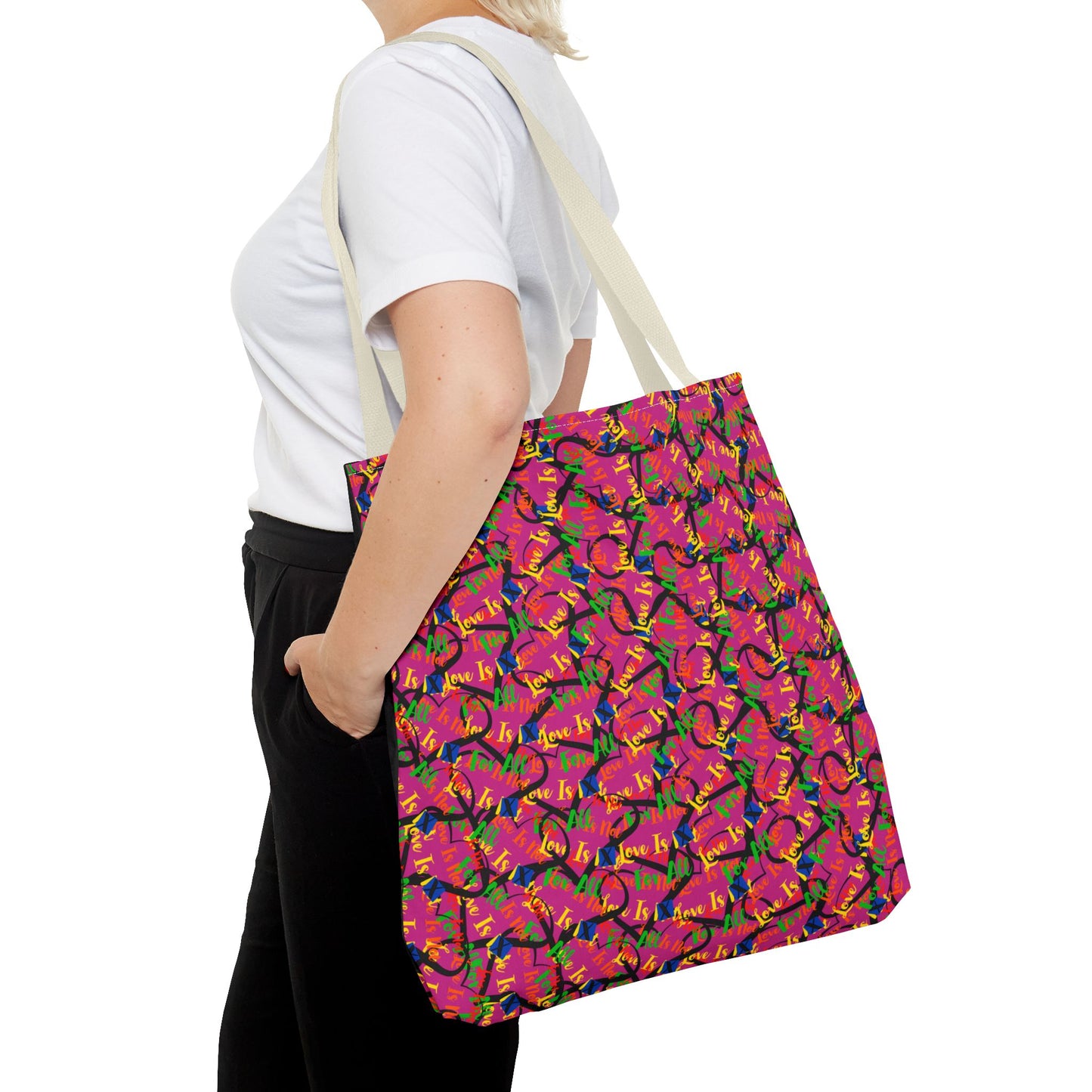 LINFA Chaos In The Heart Tote Bag Hot Pink  (Made in Germany)