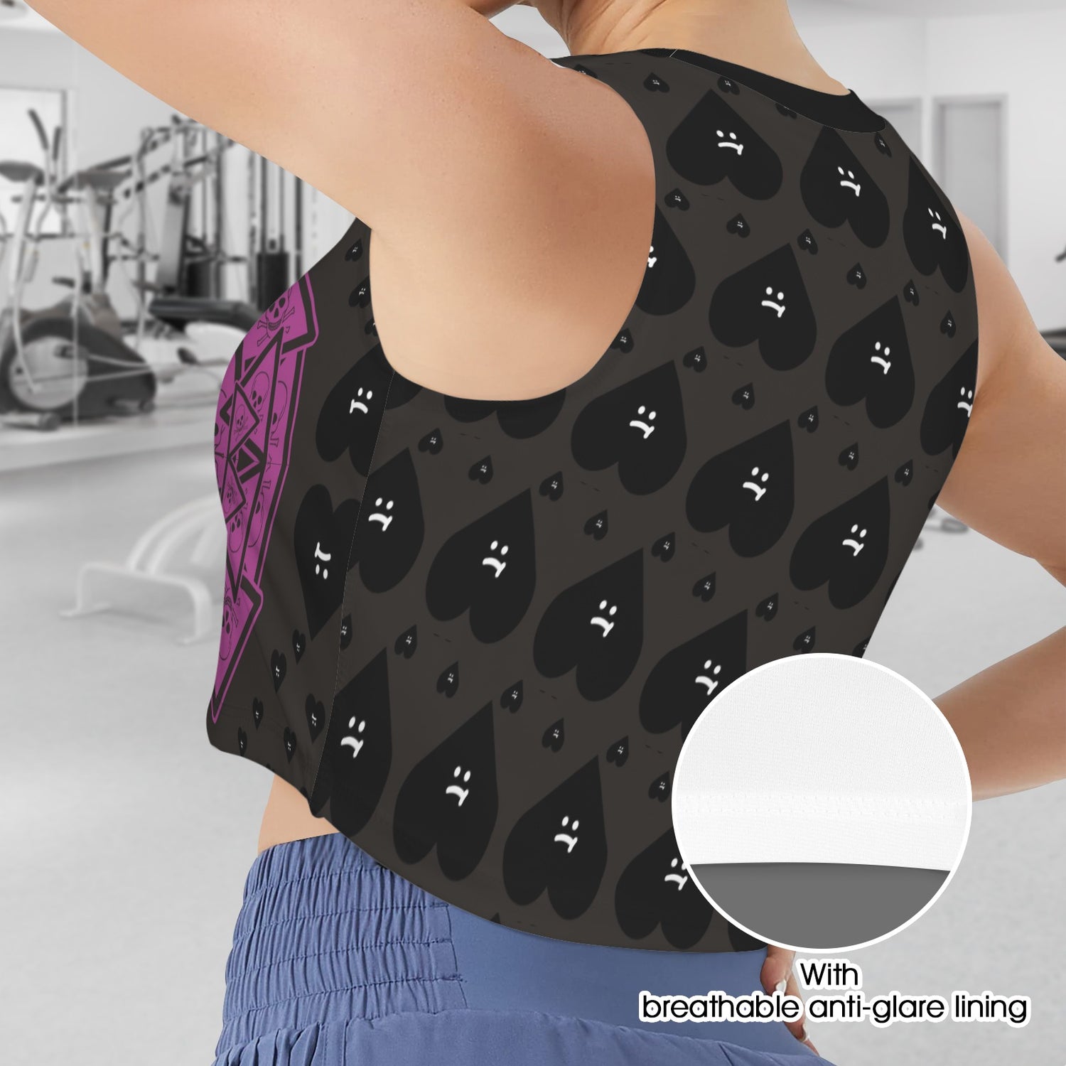 Pinky CUTION Skulls Hearts Top