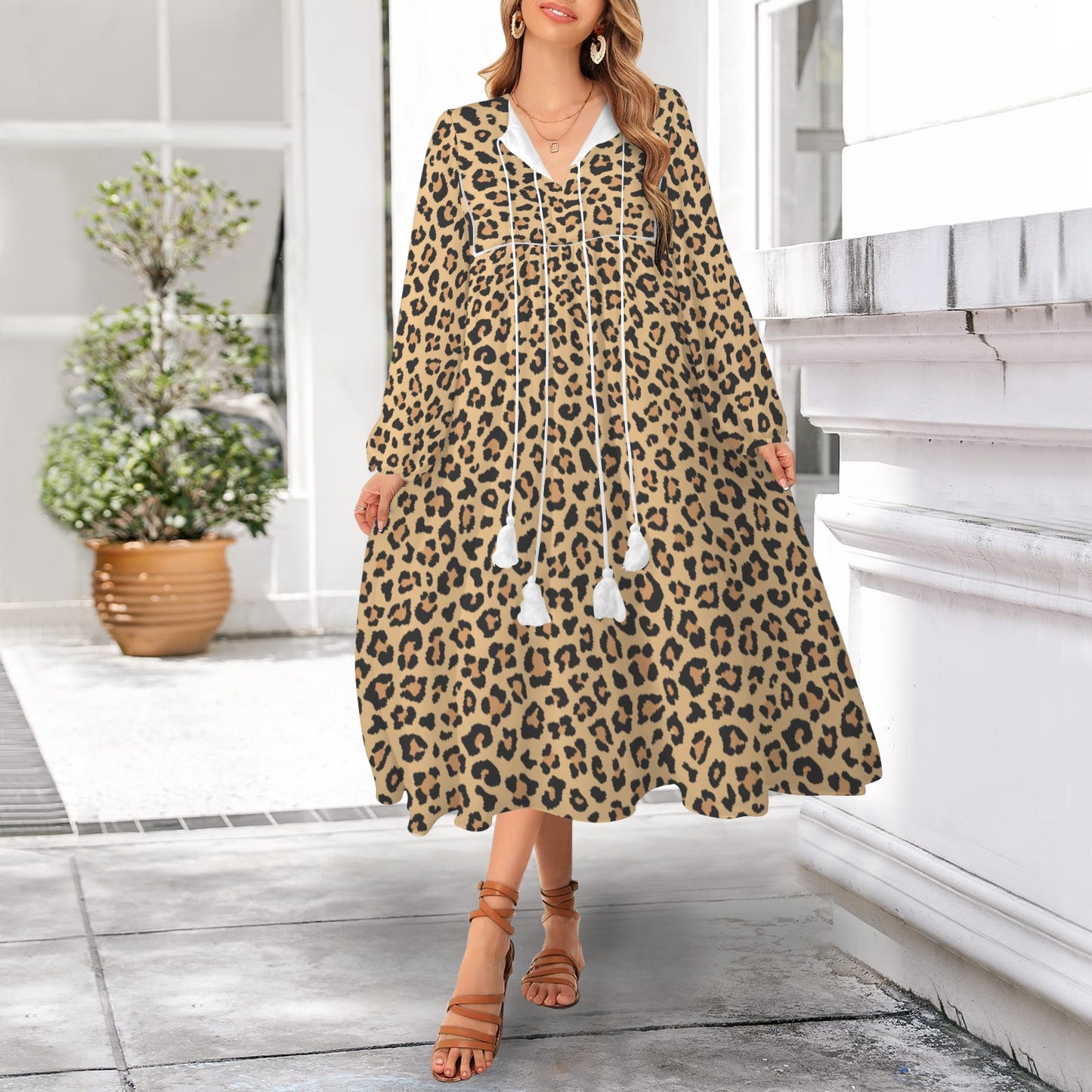 Leopard Brown Long Dress