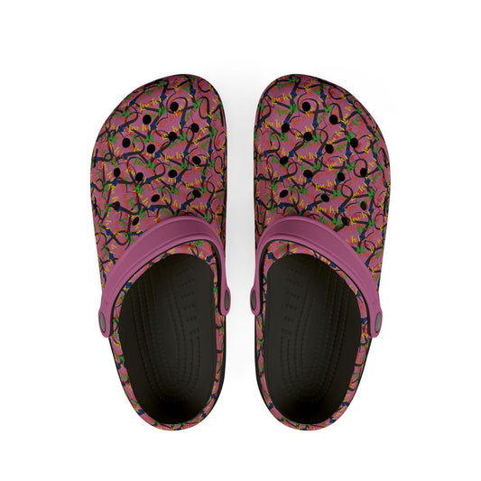 LINFA Chaos In The Heart EVA Foam Rubber Shoes Light Pink for Men and Women