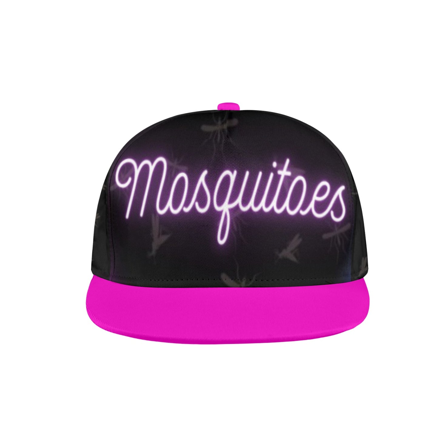 Mosquitoes Black Pink /Pink Button Snapback Hat