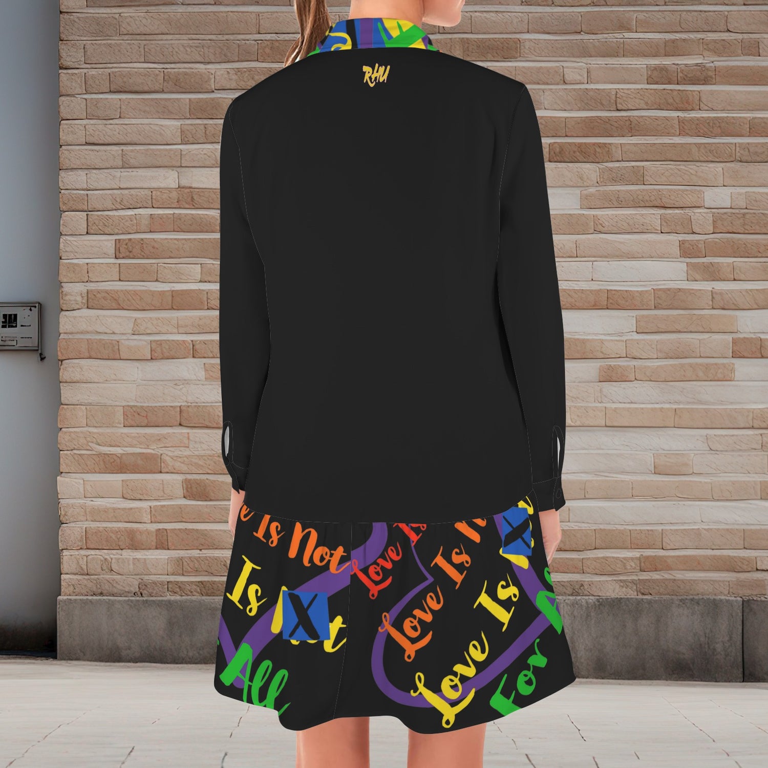 LINFA T SHIRT DRESS BLACK