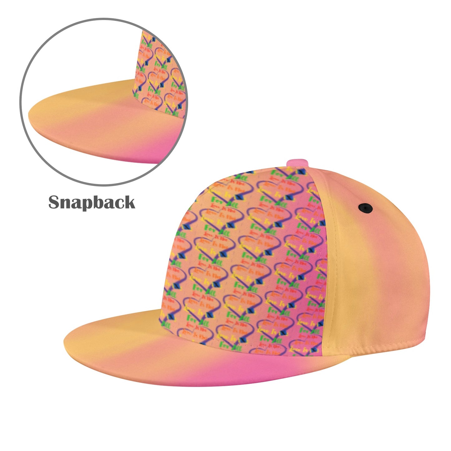 LINFA Little Hearts Snapback Cap Sunset