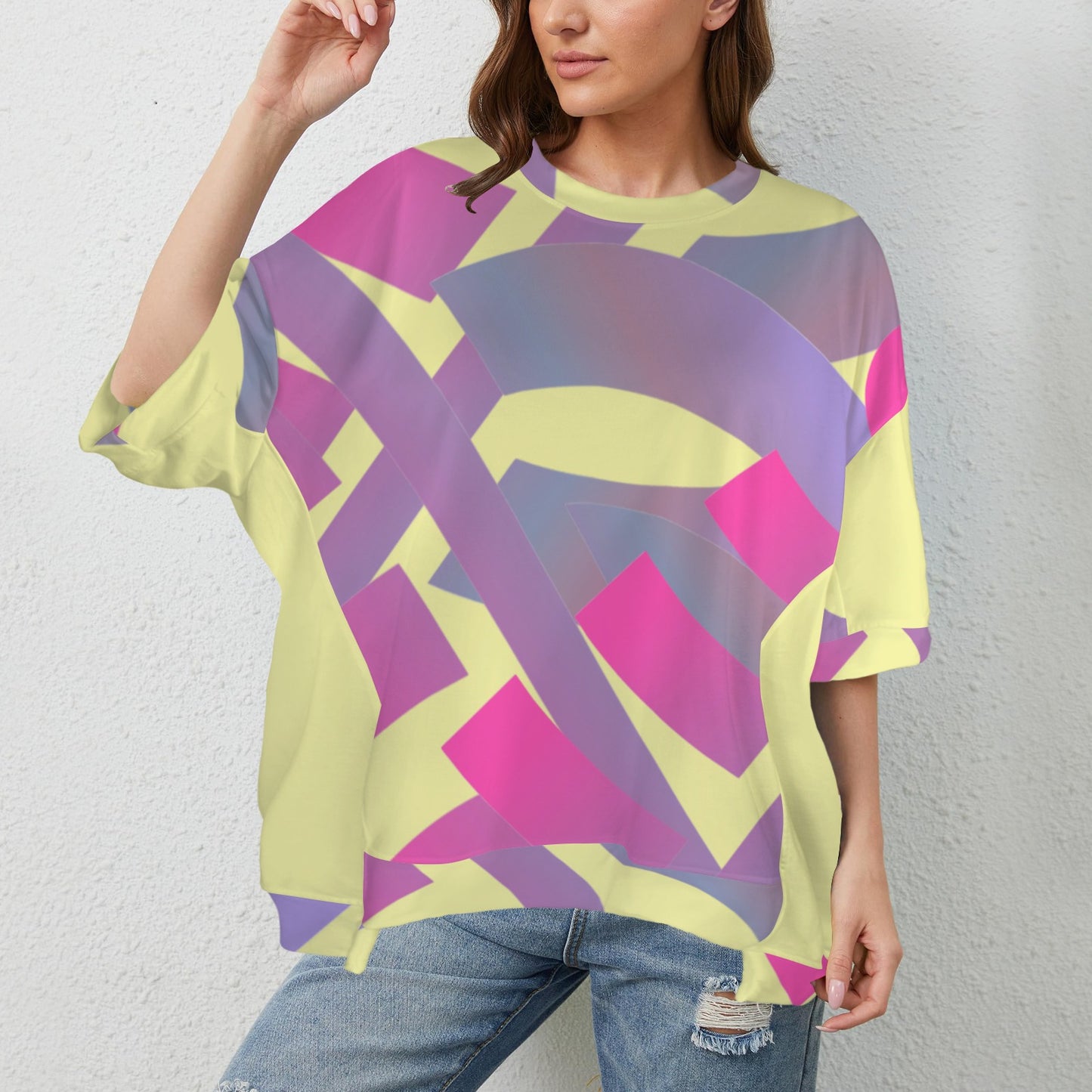 Let's Connect Hem T-Shirt Yellow
