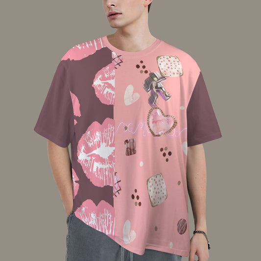 Hidden Name T-shirt Mouth Cookies Pink Brown