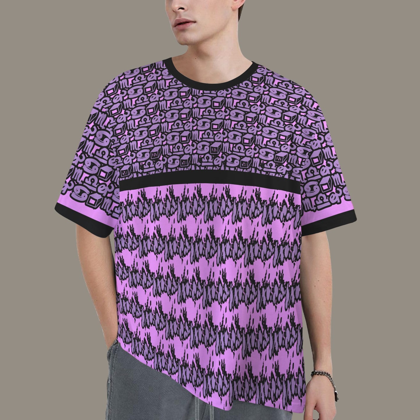 Hidden Name T-shirt Hot Hot Pink Lilac Black