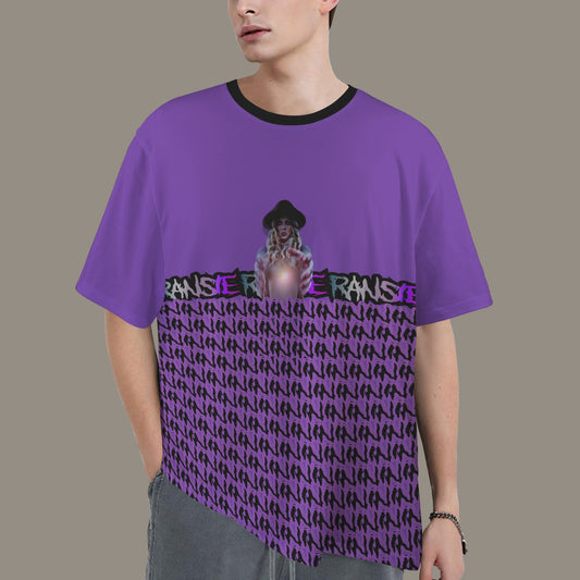 RANSIE IN NEVERLAND FIGURE GHOSTS WALL BLUE T-SHIRT