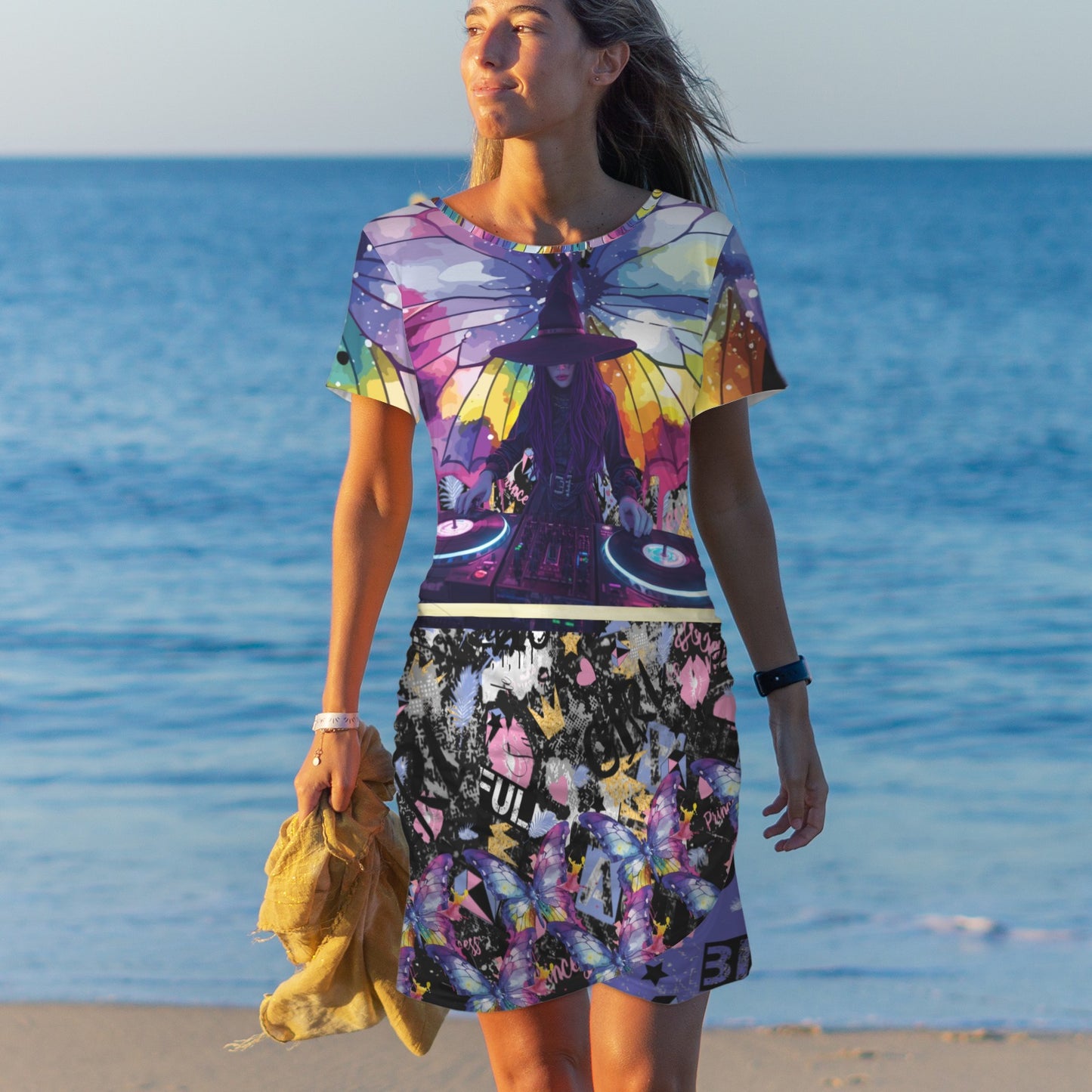 Butterfly Black Bodycon Dress