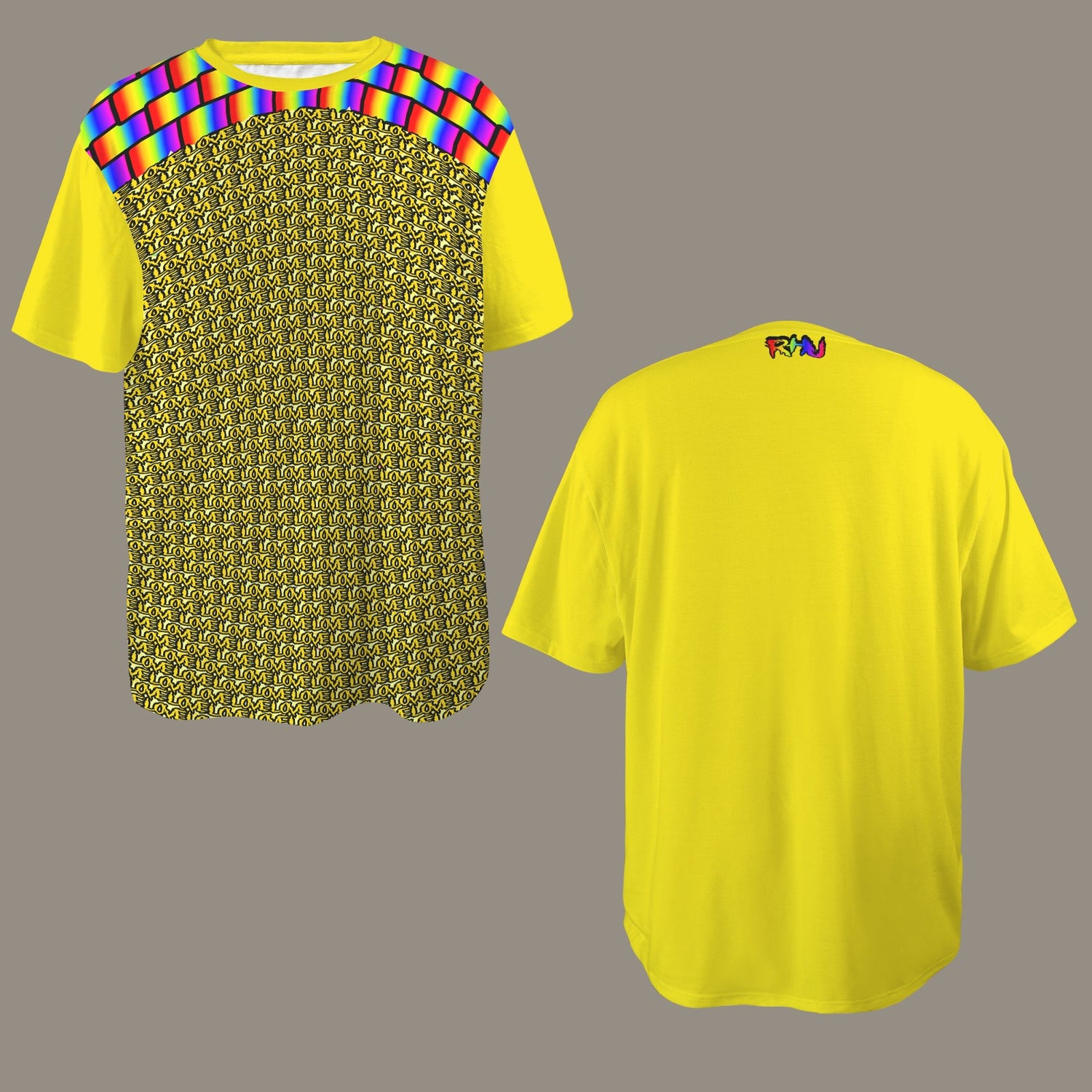 LOVE FLAG YELLOW T-SHIRT